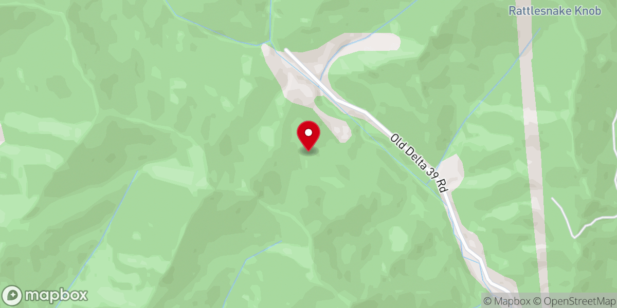 Map showing location of Mount Olive Church