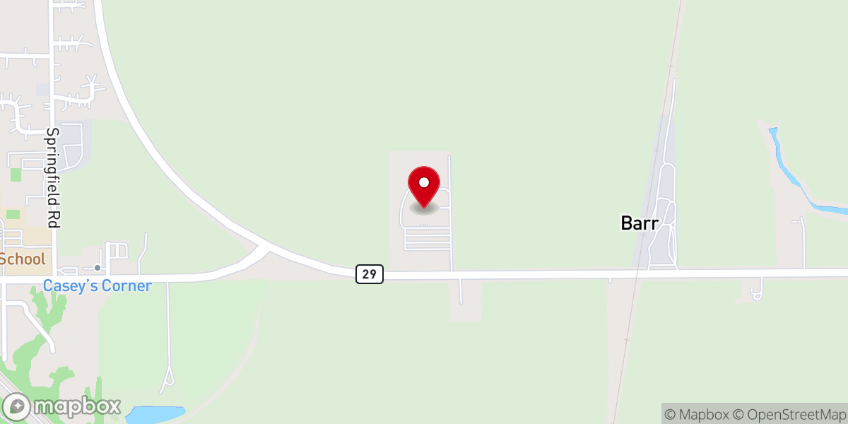 Map showing location of Athens Christian Church