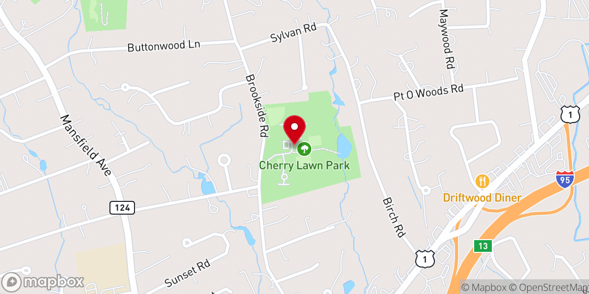 Map showing location of Cherry Lawn Park
