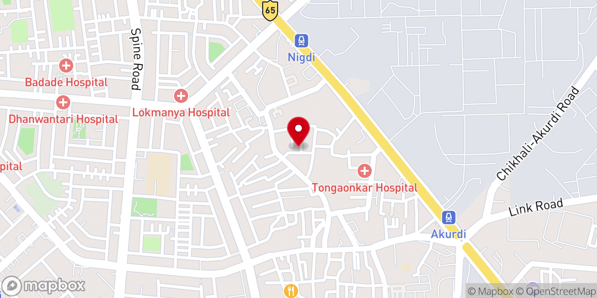 Map showing location of St. George Orthodox Syrian Church, Chinchwad, Pune