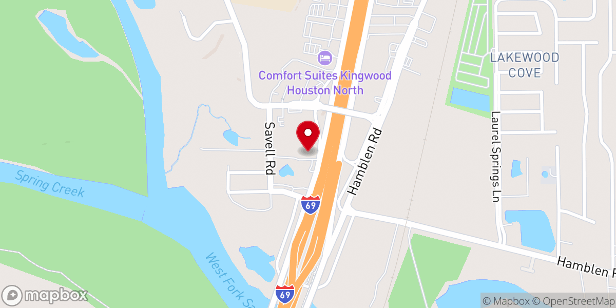 Map showing location of Forestwood Bible Church