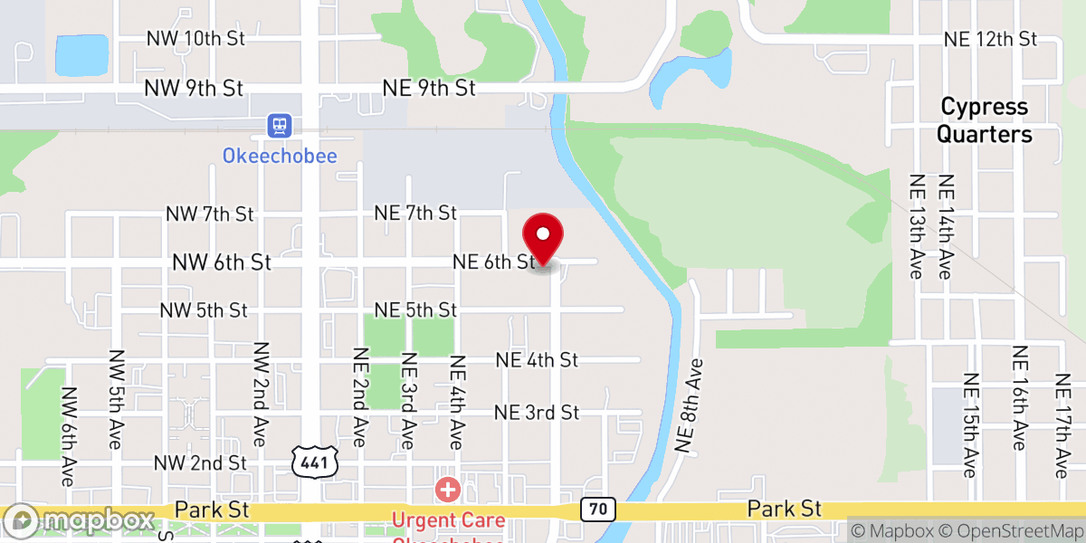 Map showing location of Iglesia de Cristo