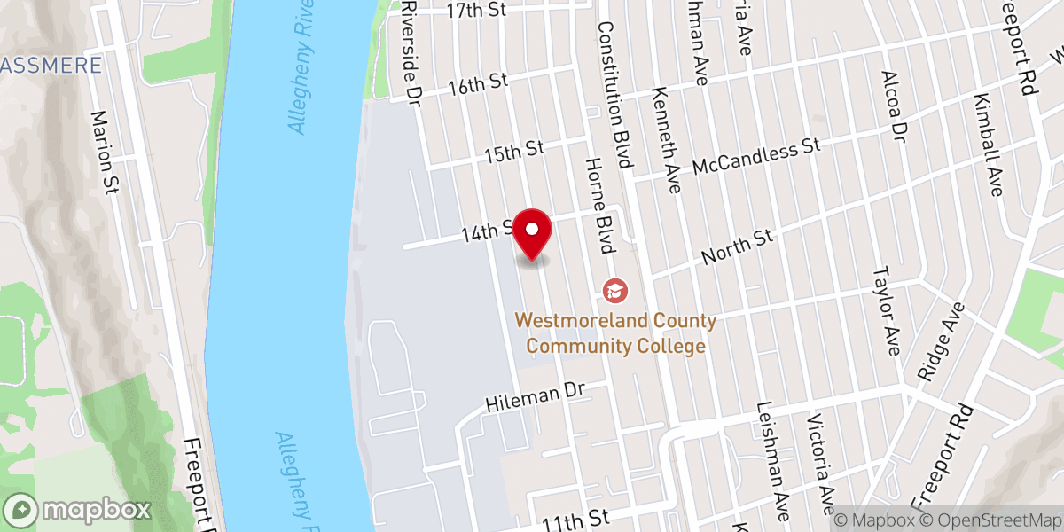 Map showing location of Mission of Hope Church of God in Christ