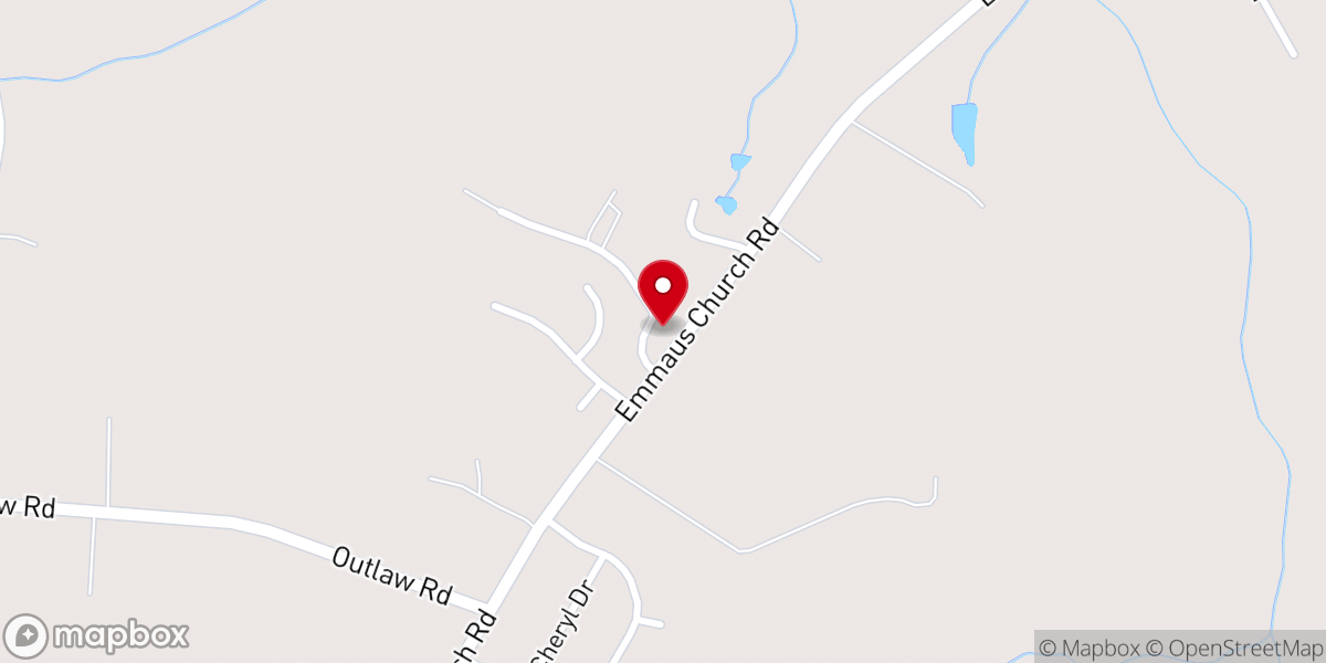 Map showing location of Brogden Chapel PFWB Church