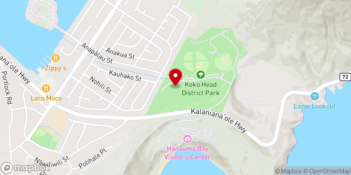 Map showing location of Hope Chapel East Oahu