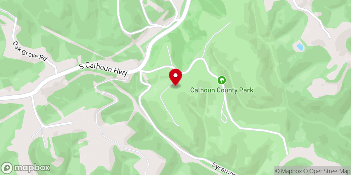 Map showing location of Calhoun County Park
