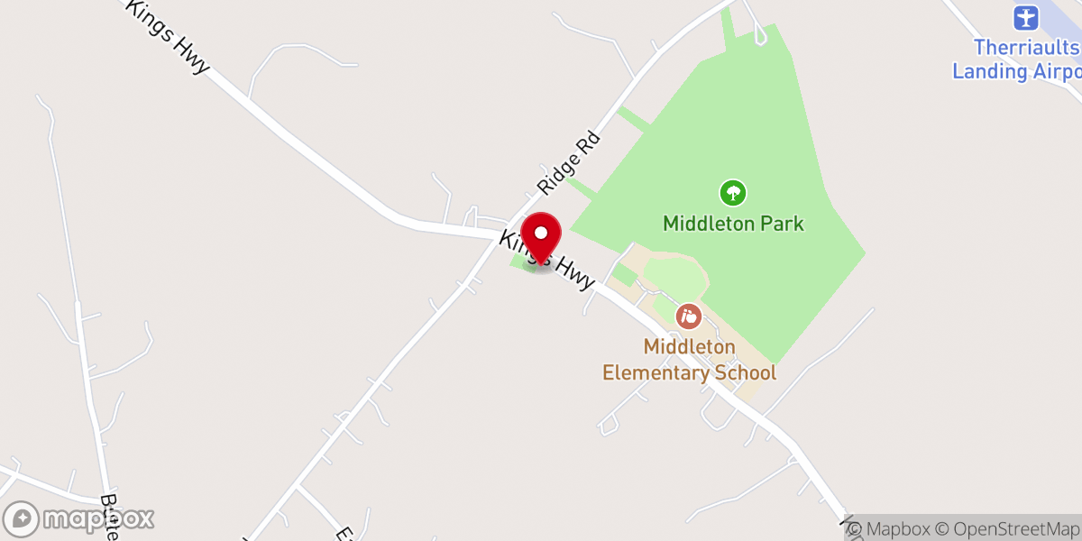 Map showing location of Middleton Gospel Chapel