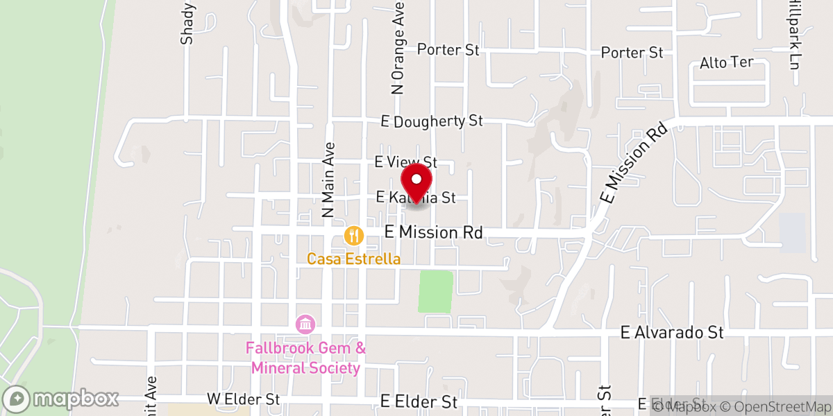 Map showing location of St. John's Episcopal Church