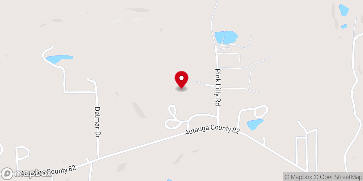 Map showing location of Pink Lily Baptist Church
