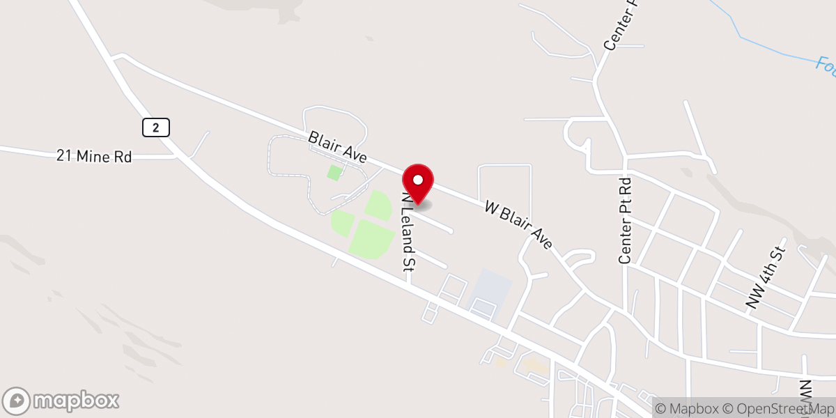 Map showing location of Apostolic Church of the Rock