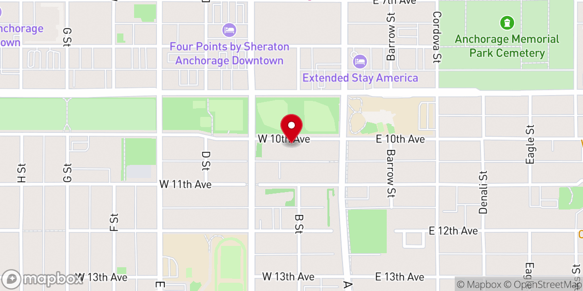 Map showing location of Anchorage Northside Seventh-day Adventist Church