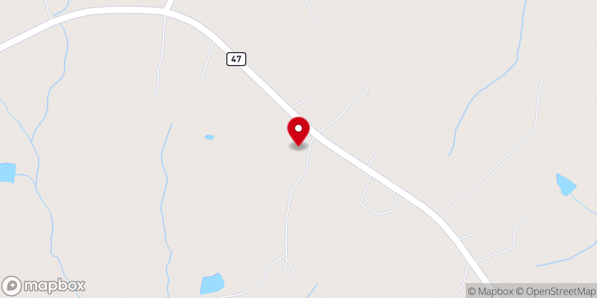 Map showing location of Concord Church