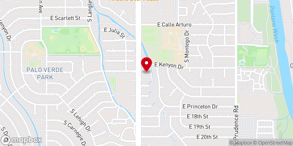 Map showing location of Palo Verde Church of Christ