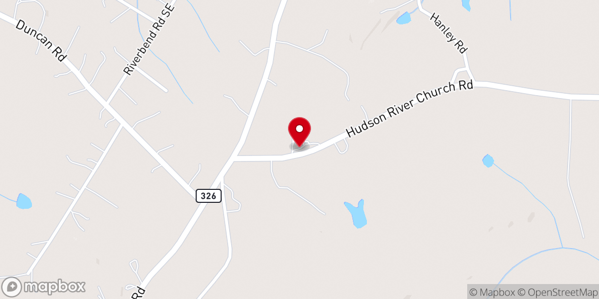 Map showing location of Hudson River Church