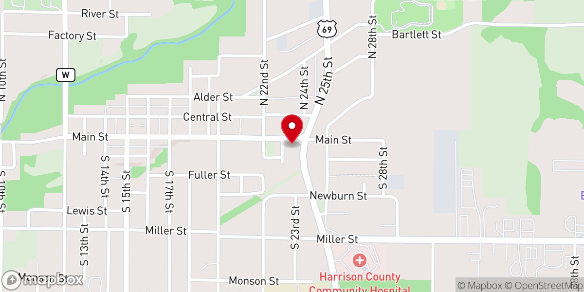 Map showing location of Buhman Cindy