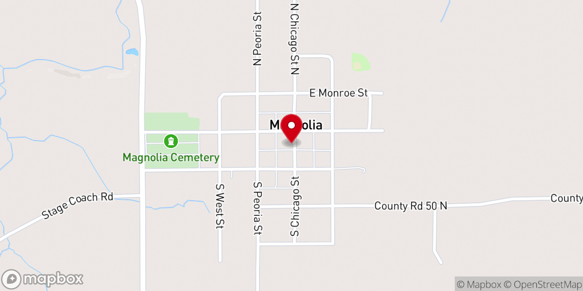 Map showing location of Lj's Garden Cafe