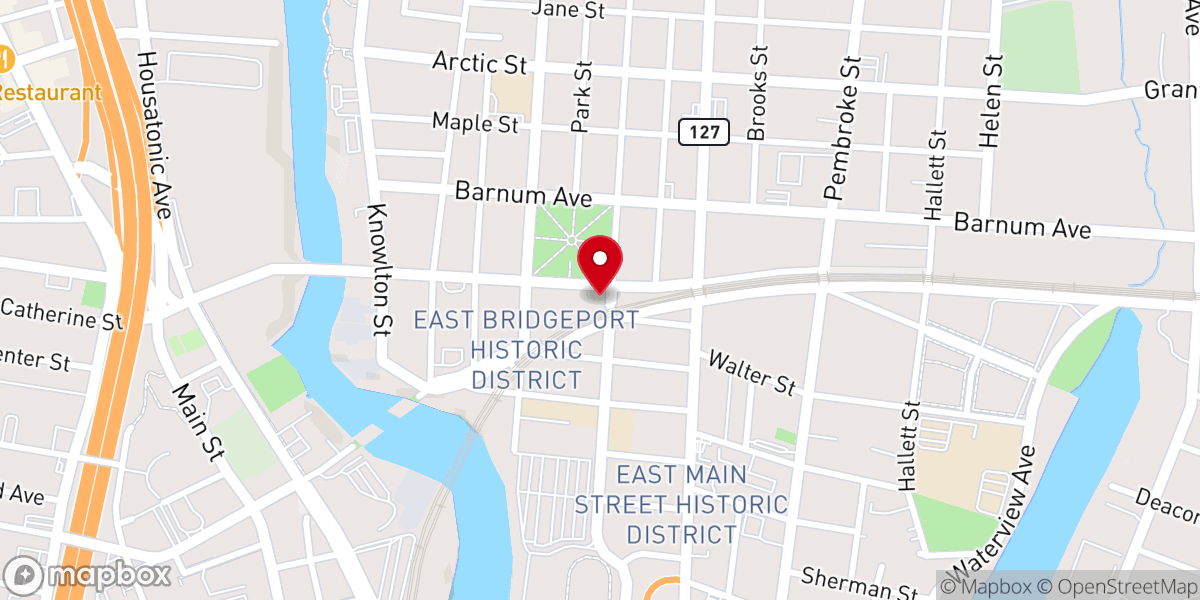 Map showing location of Apostolic Worship Center