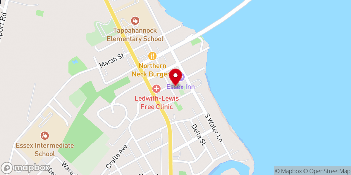 Map showing location of St John's Episcopal Church