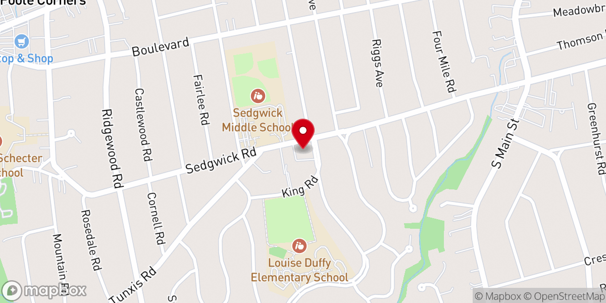 Map showing location of Covenant Congregational Church