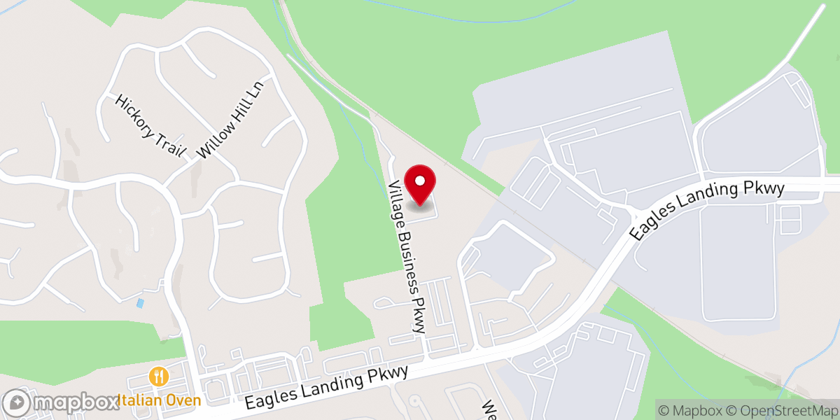 Map showing location of Turning Point Church