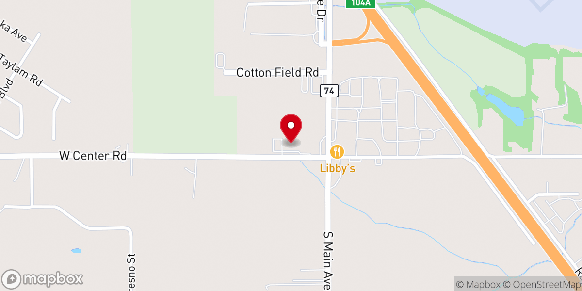 Map showing location of Goldsby Church