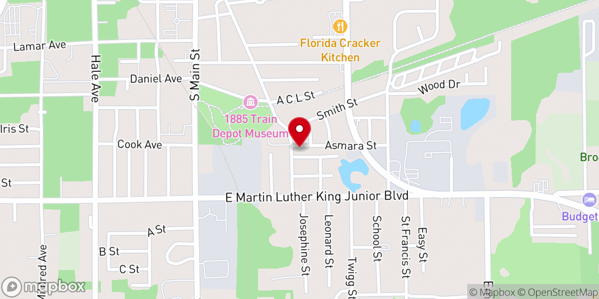 Map showing location of Bethlehem Baptist Church