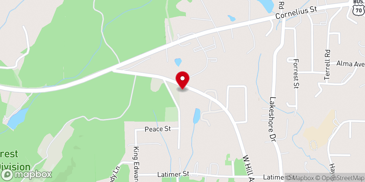 Map showing location of Calvary Church