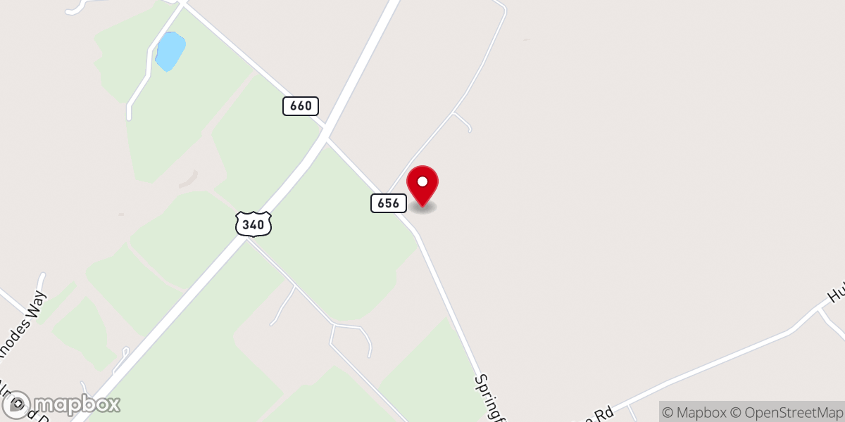 Map showing location of Page United Methodist Church