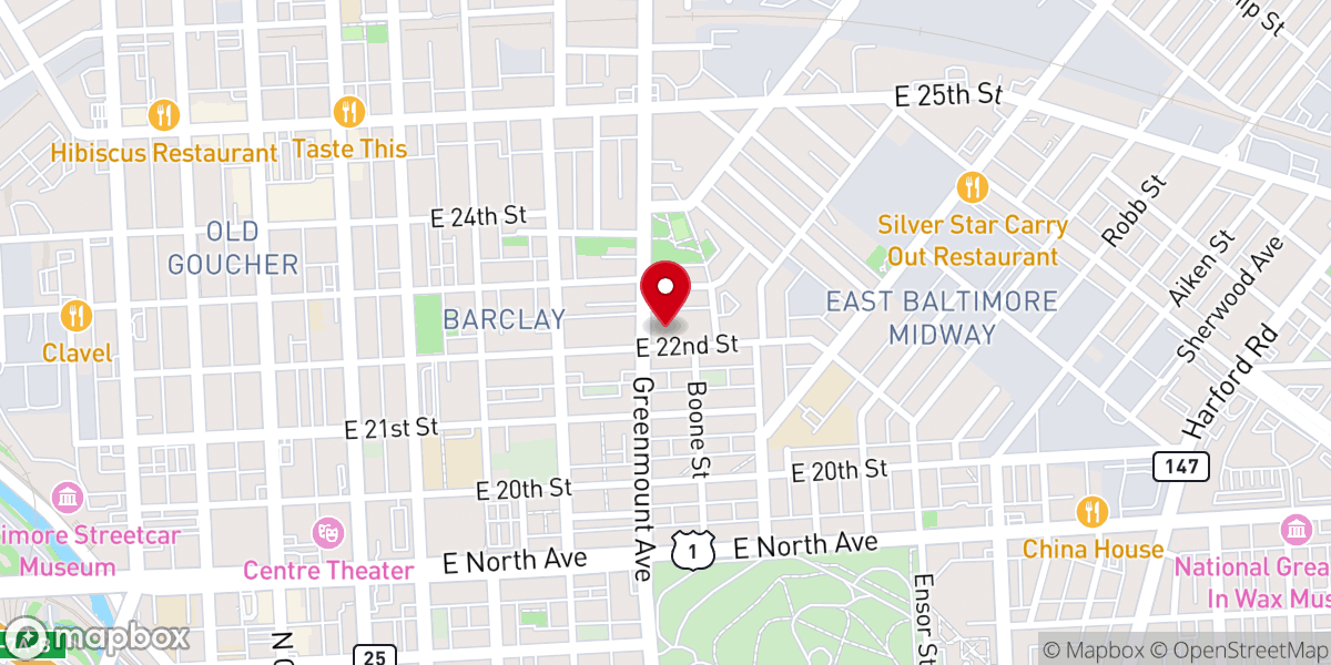 Map showing location of St Ann's Catholic Church