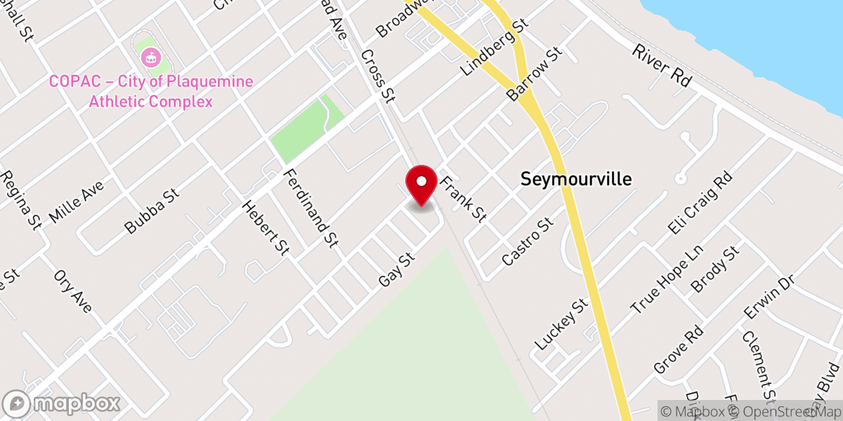 Map showing location of Second Baptist Church