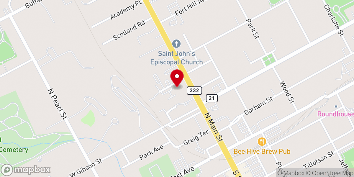 Map showing location of St. Vincent de Paul Society