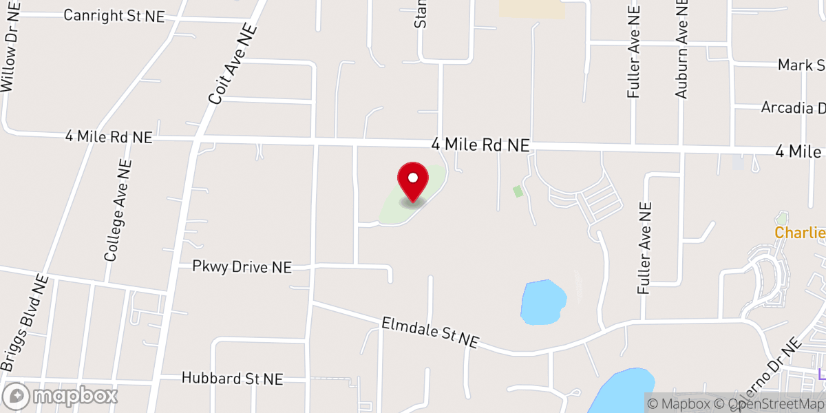 Map showing location of North Park Baptist Church's pavilion