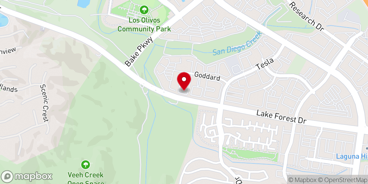 Map showing location of Irvine Joongang Baptist Church