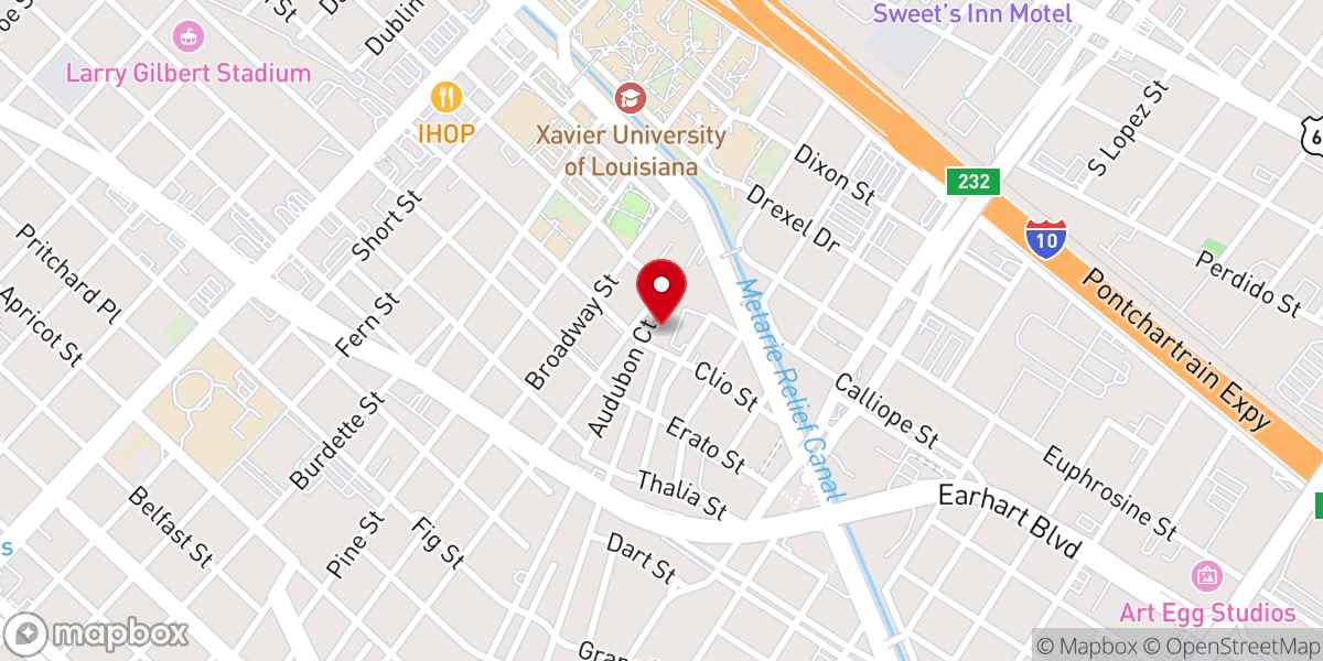 Map showing location of First Saint James Baptist Church