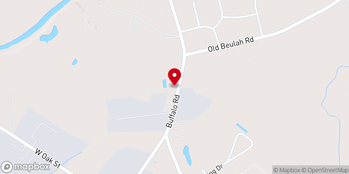 Map showing location of Calvary Baptist Church