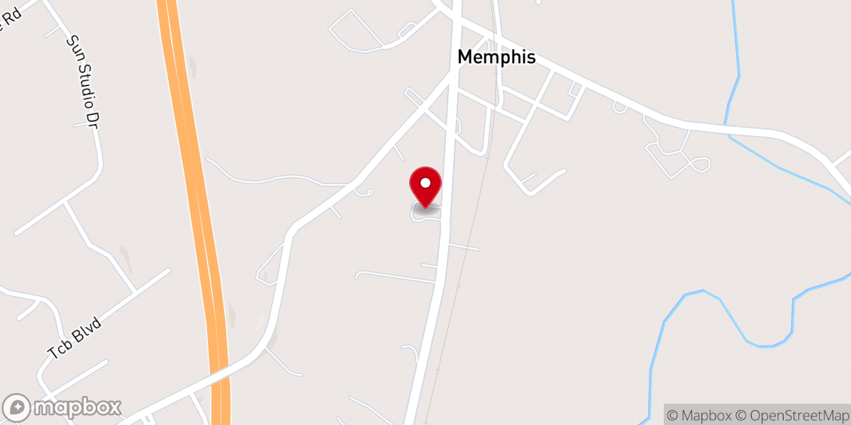 Map showing location of Memphis Community Church