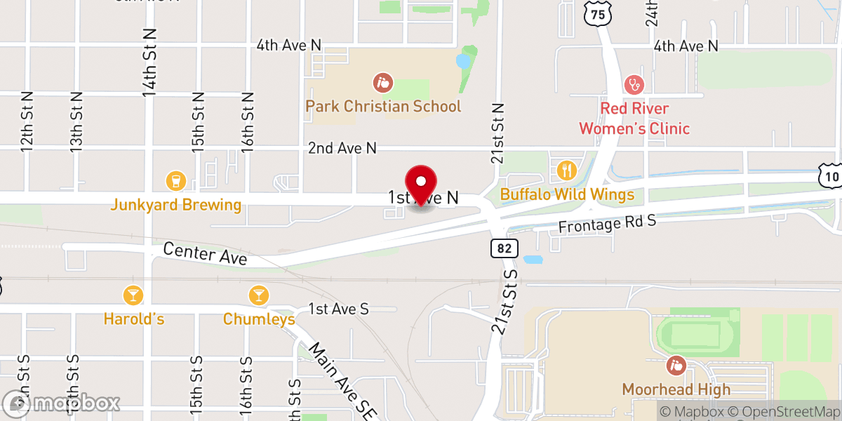 Map showing location of Churches United for the Homeless - Food Distribution Center