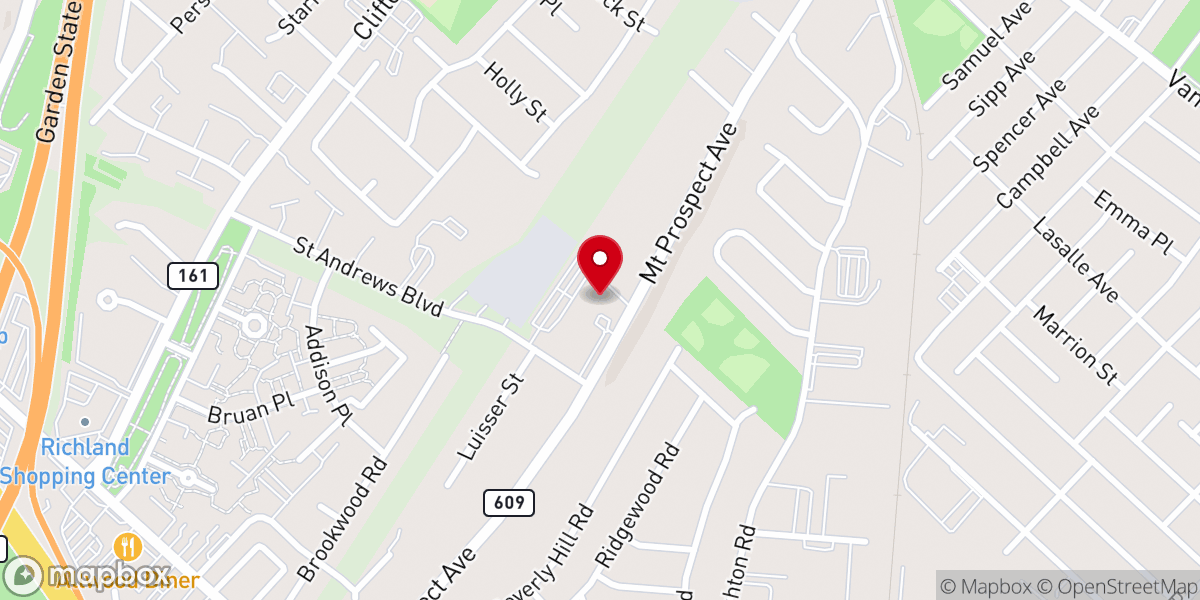 Map showing location of St Andrew the Apostle Roman Catholic Church