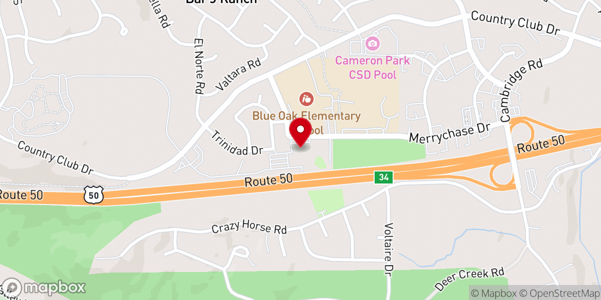 Map showing location of Foothills Church
