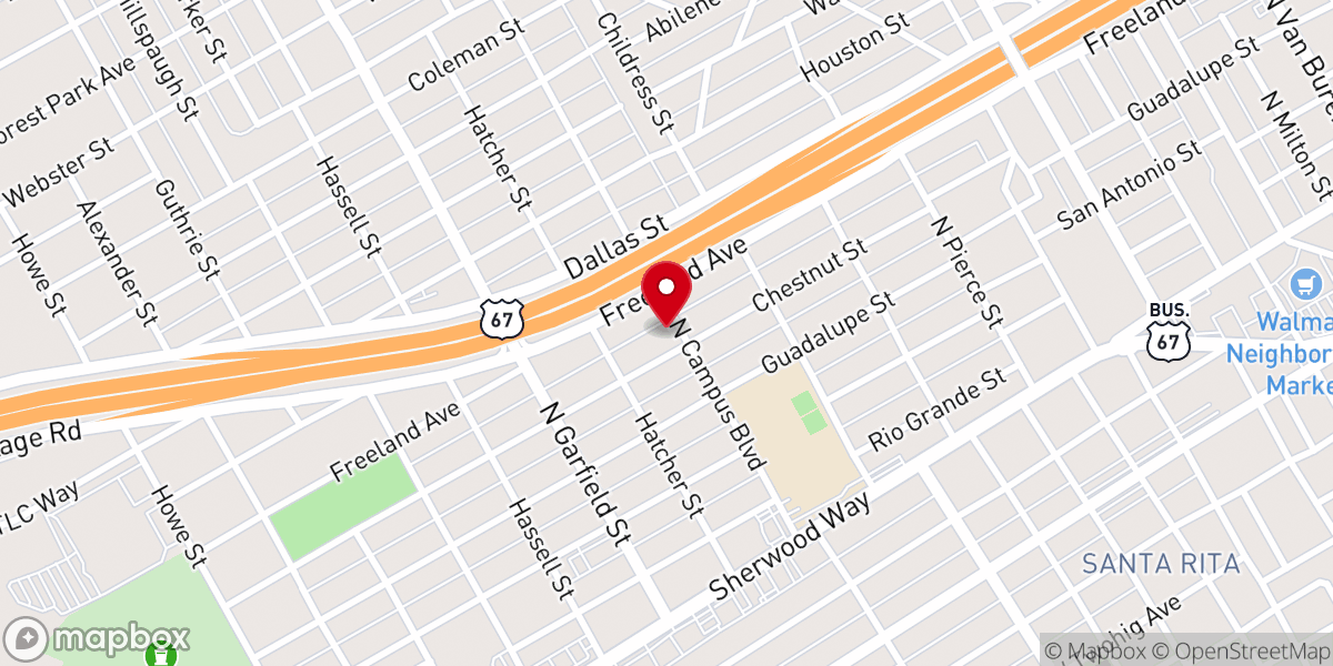 Map showing location of Kairos Christian Center