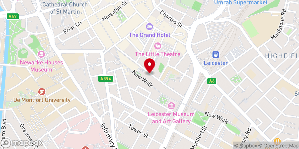 Map showing location of The Frassati Centre