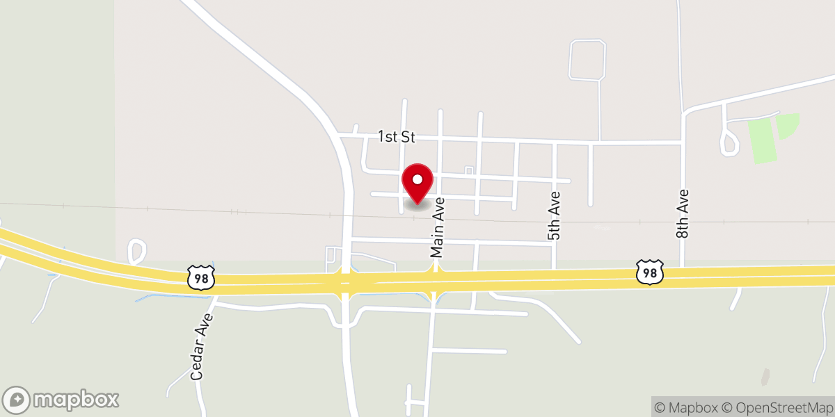 Map showing location of Perry County Baptist Association