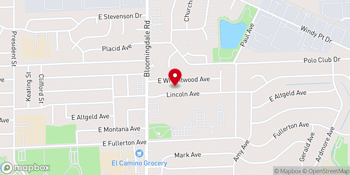 Map showing location of Lamplighter Bible Church