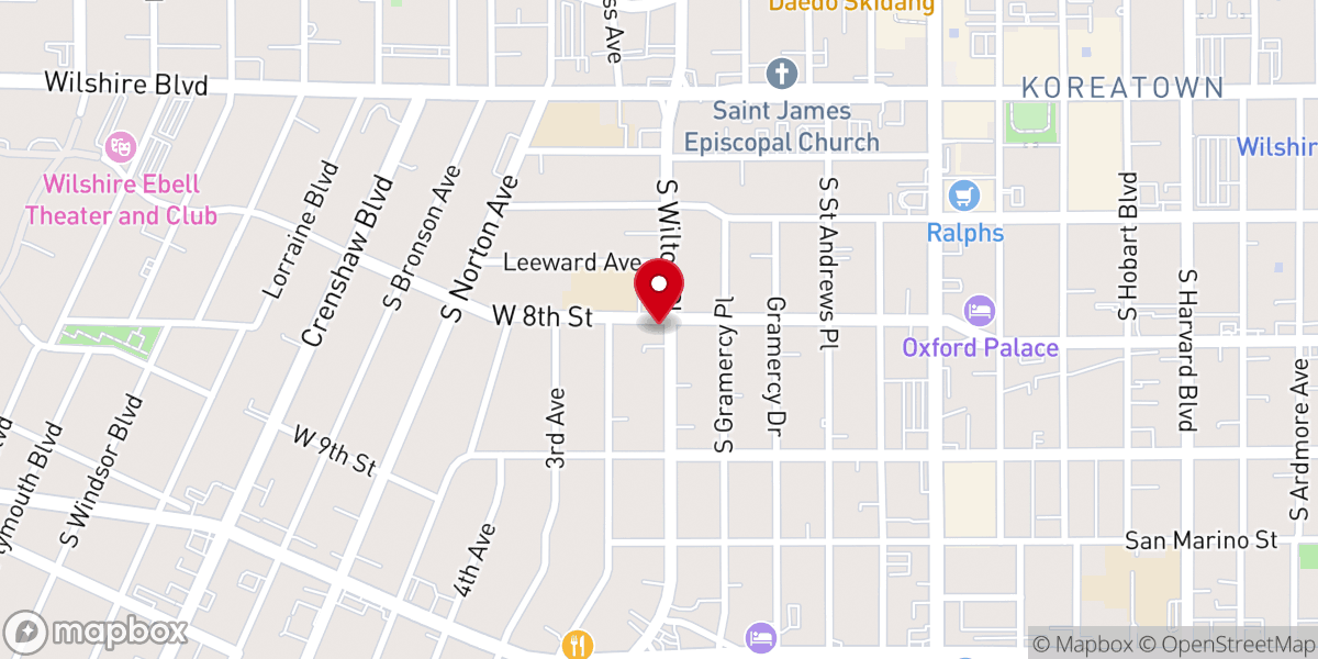 Map showing location of Korean Hosanna Presbyterian Church