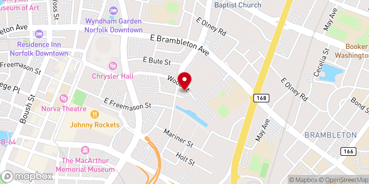 Map showing location of Christ Pentecostal Church