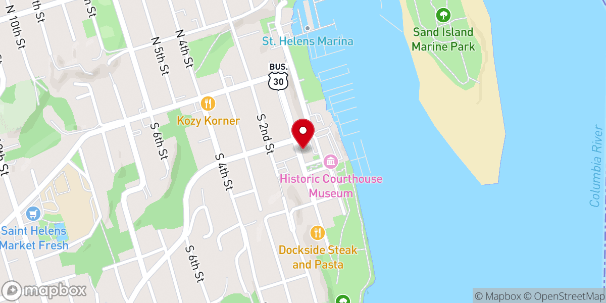 Map showing location of The Columbia Theatre