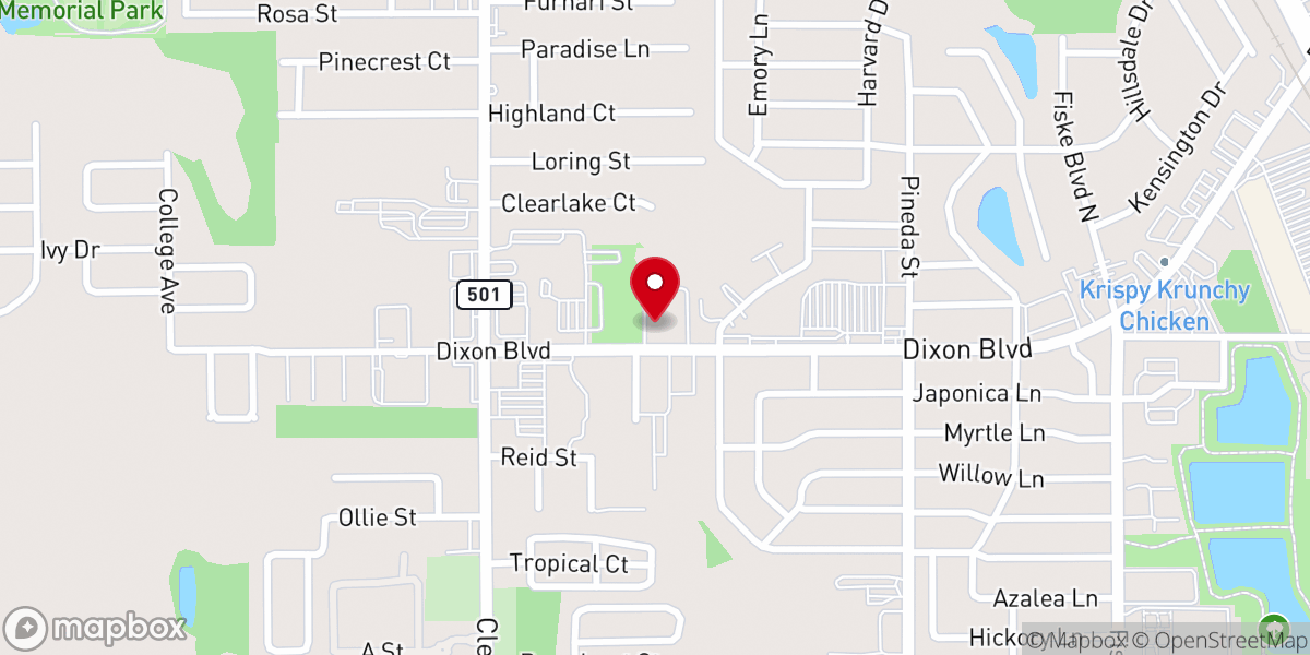 Map showing location of Cocoa Presbyterian Church