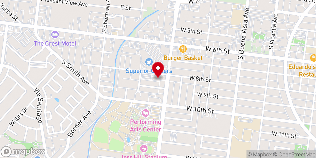 Map showing location of New Hope Family Worship Center