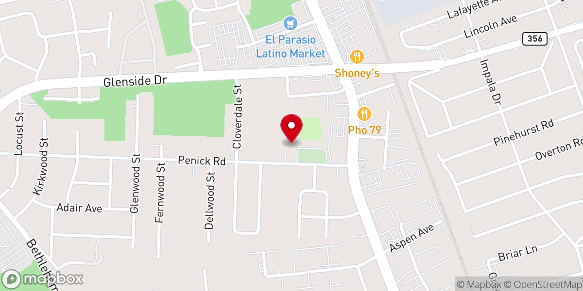 Map showing location of Bethlehem Baptist Church