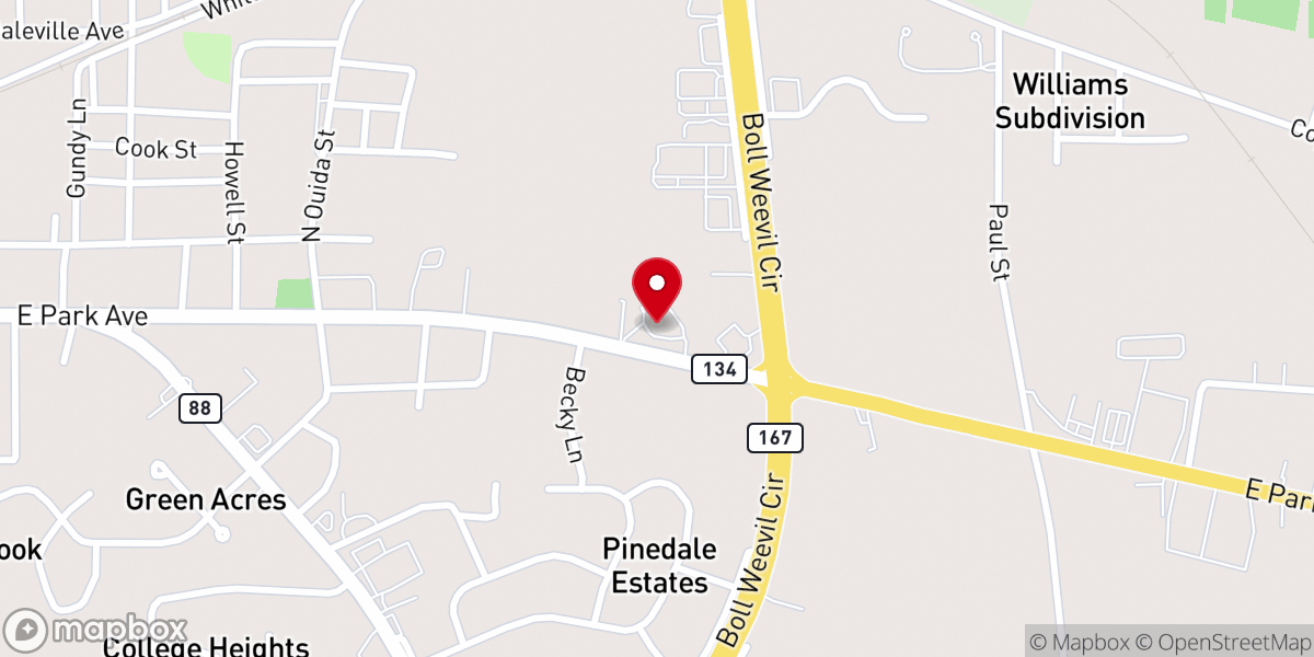 Map showing location of Christ Community Church of God